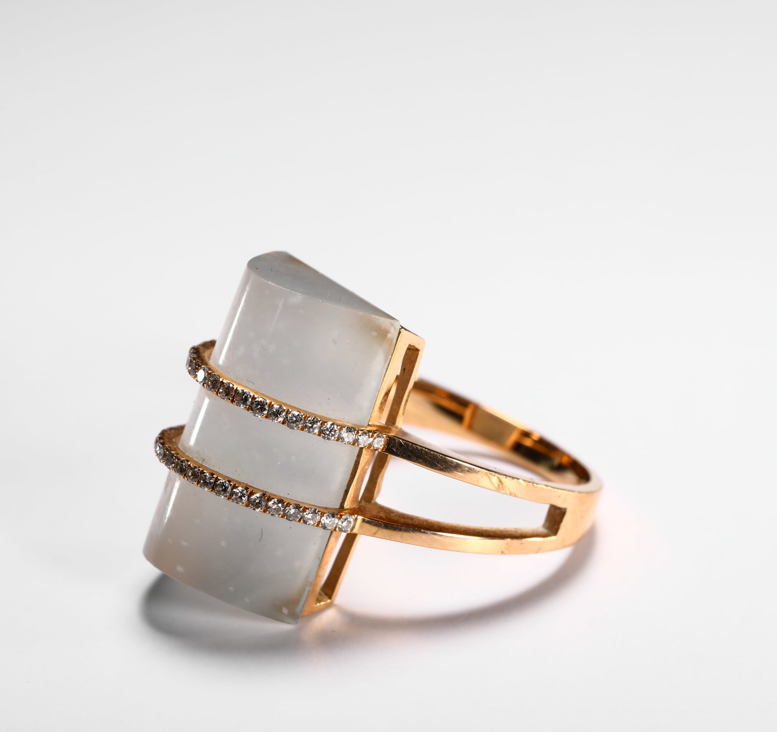 18K ICE JADE RING - 9