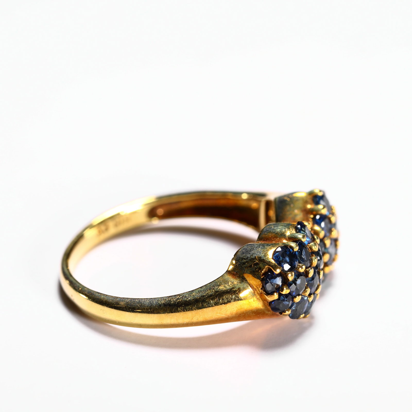 18K SAPPHIRE DIAMOND RING - 2