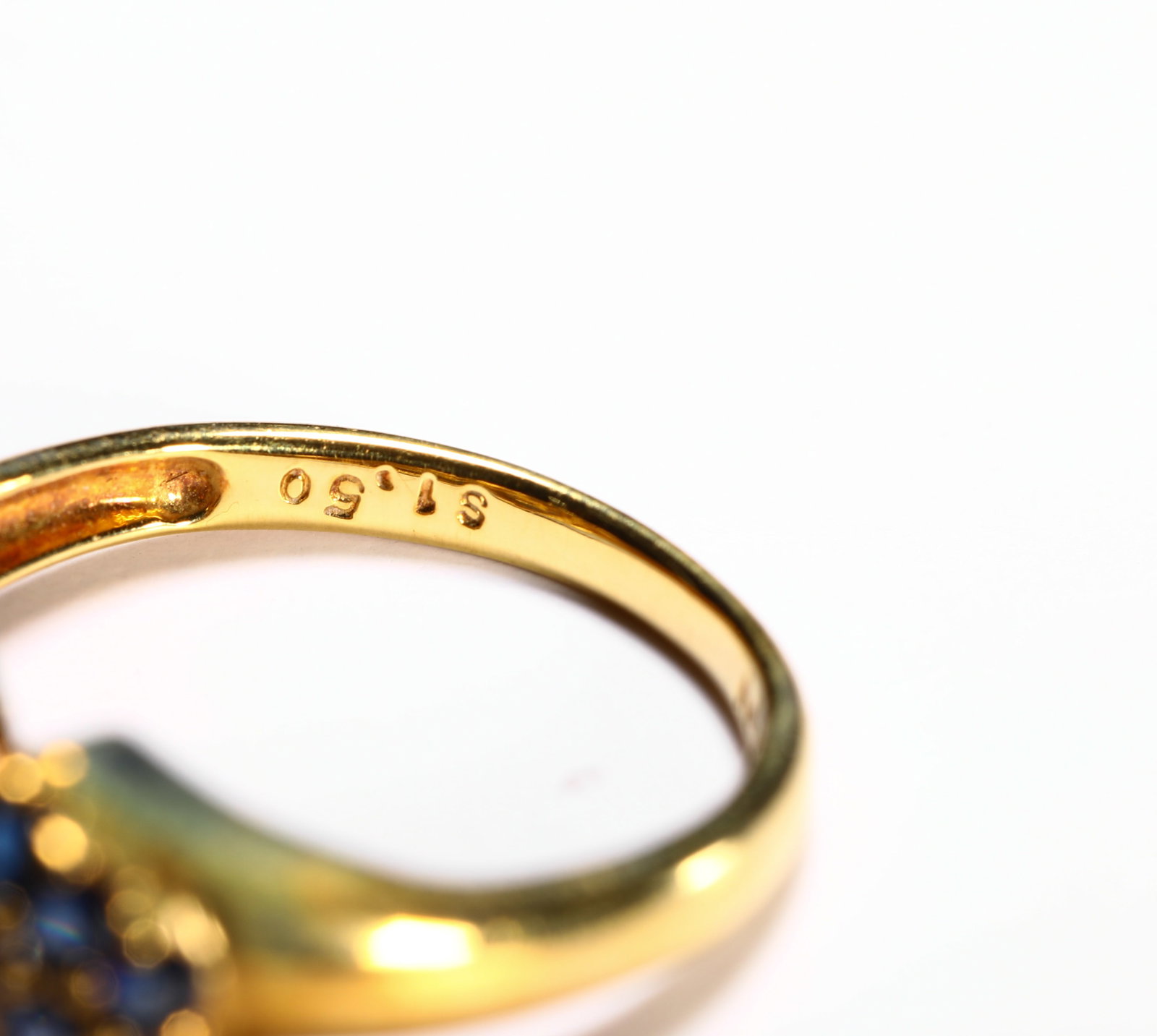 18K SAPPHIRE DIAMOND RING - 5