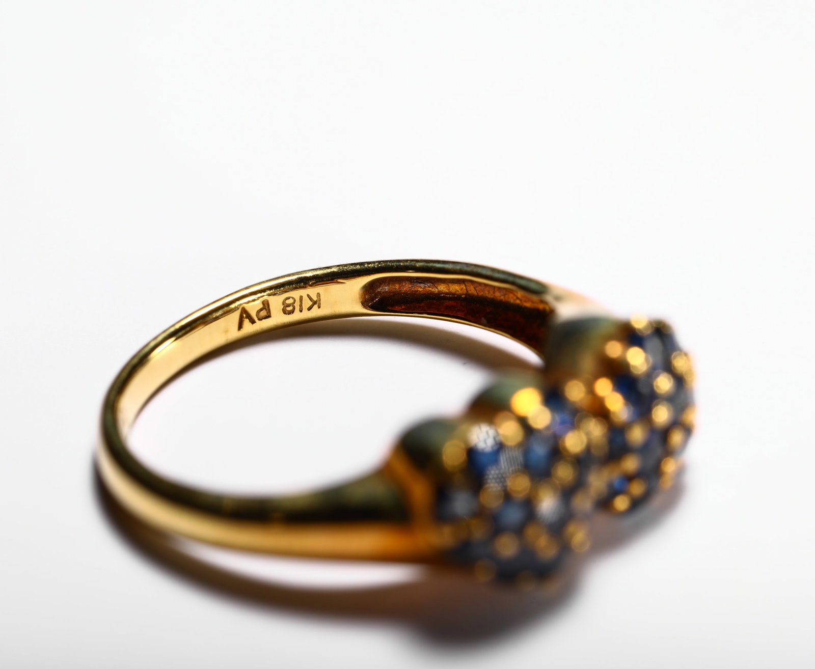 18K SAPPHIRE DIAMOND RING - 6