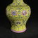 A pair of yellow ground pink flower double dragon ear - 6