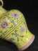 A pair of yellow ground pink flower double dragon ear - 8