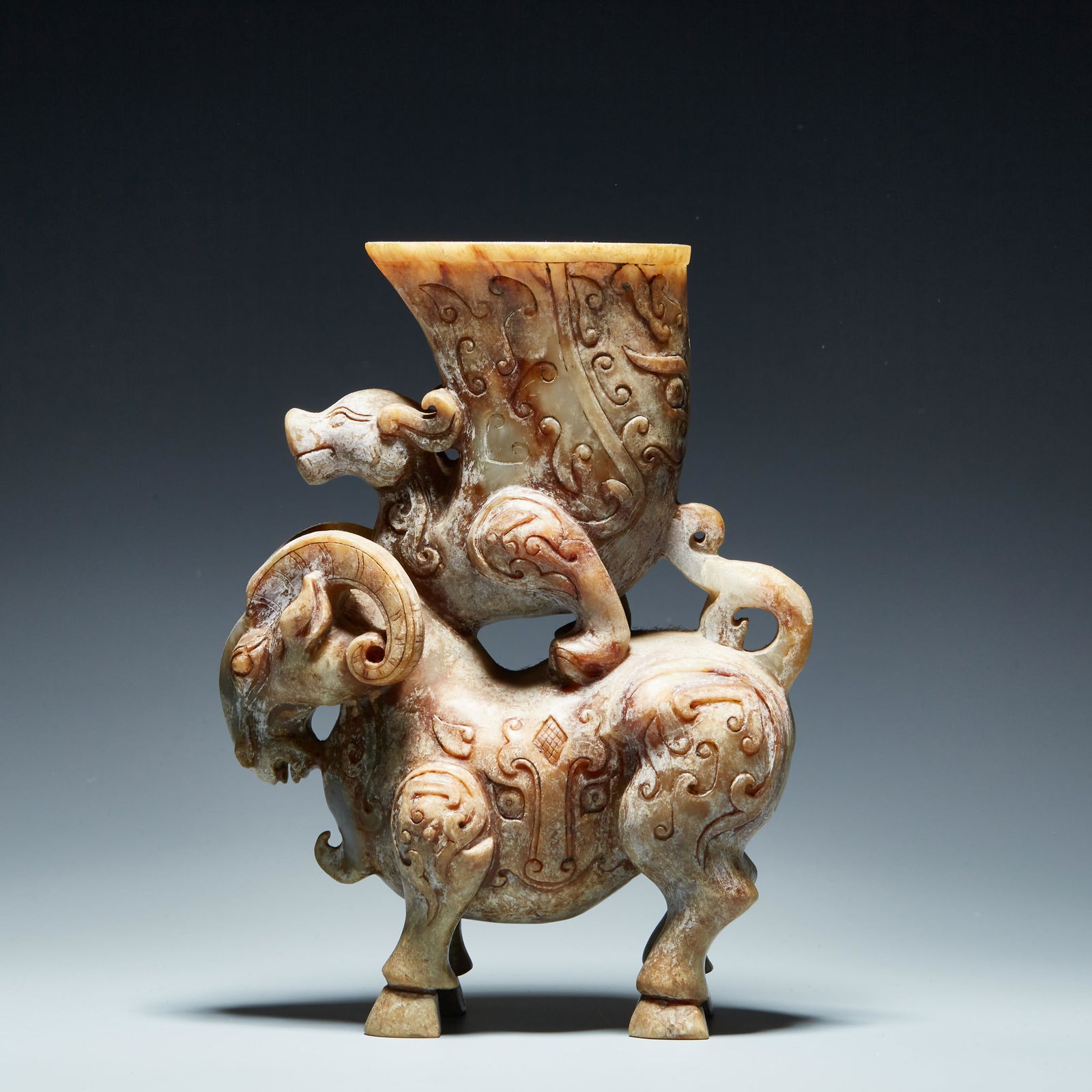 Han Dynasty white jade auspicious beast (1 of 9)