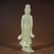 A QING DYNASTY CARVED WHITE JADE GUANYIN STATUE - 4