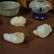 A QING DYNASTY CARVED WHITE JADE BOX SET - 8