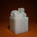A QING DYNASTY CARVED WHITE JADE LOIN PATTERN SEAL - 2