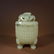 A QING DYNASTY CARVED WHITE JADE DRAGON PATTERN INCENSE