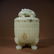 A QING DYNASTY CARVED WHITE JADE DRAGON PATTERN INCENSE - 3