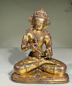 QING DYNASTY GILT BODHISATTVA