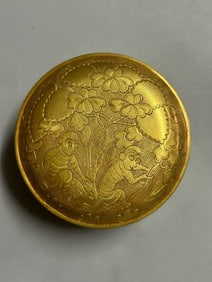 MING DYNASTY SOLID GOLD INCENSE BOX