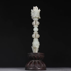 QING DYNASTY WHITE JADE INSTRUMENT