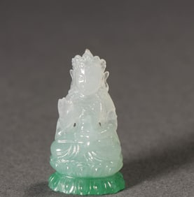 QING DYNASTY JADE BUDDHA STATUE