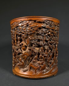 QING DYNASTY BOXWOOD PEN HOLDER
