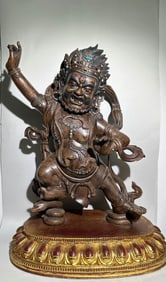 QING DYNASTY AGARWOOD MAHAKALA