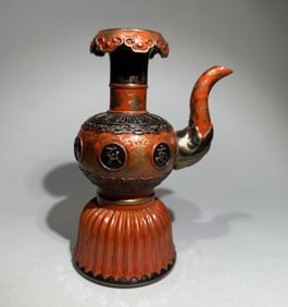 QING DYNASTY ALUM RED TEAPOT