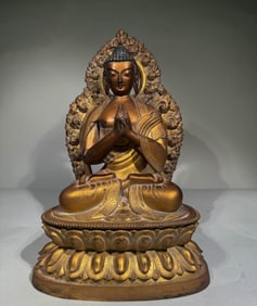 QING DYNASTY GILT GREAT SUN TATHAGATA