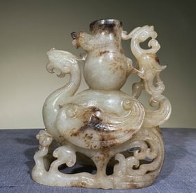 MING DYNASTY WHITE JADE PHOENIX BIRD