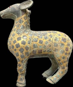 WARRING STATES BRONZE GOLD DEER