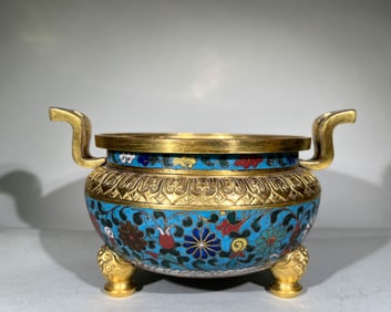 QING DYNASTY CLOISONNE STOVE