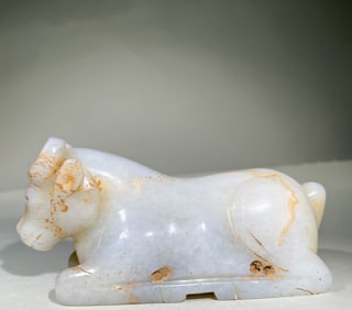MING DYNASTY WHITE JADE COW