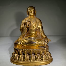 QING DYNASTY GILT ARHAT