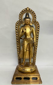 QING DYNASTY ZANABAZAR GILT BUDDHA STATUE