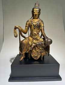 SONG DYNASTY GILT GUANYIN STATUE