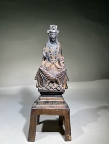 NORTHERN WEI DYNASTY BRONZE BODHISATTVA STATUE