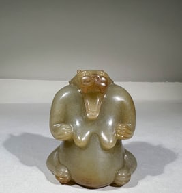 MING DYNASTY WHITE JADE BEAR