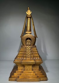 QING DYNASTY GILT PAGODA