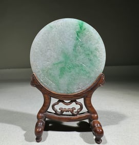 QING DYNASTY JADE WESTERN CHARACTER INKSTONE SCREEN