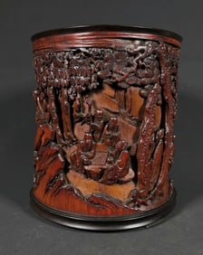 QING DYNASTY BAMBOO CARVING PEN HOLDER