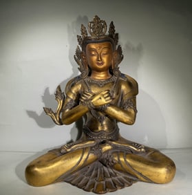 MING DYNASTY GILT VAJRA HOLDER