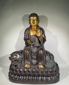 MING DYNASTY GILT BODHISATTVA STATUE