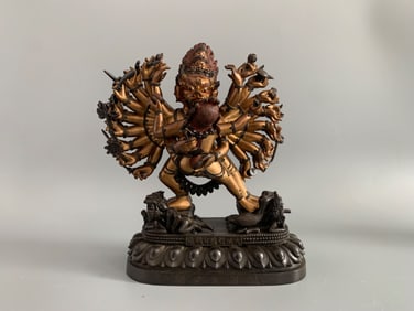 QING DYNASTY SIXTH GRADE BUDDHIST TOWER OF MAJESTY VAJRA