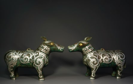 WARRING STATES PERIOD GOLD AND SILVER BEAST