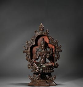 A copper Guan Yin statue, Qing Dynasty, China