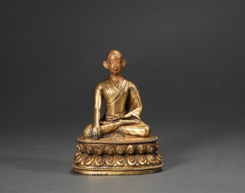 A bronze gilt Lucky star, Qing Dynasty, China