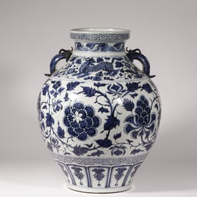 Yuan blue and white amphora, Yuan Dynasty, China
