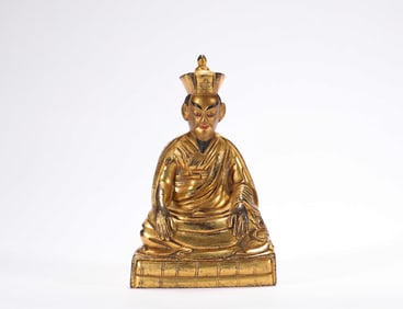 A bronze gilt Buddha statue, Ming Dynasty, China