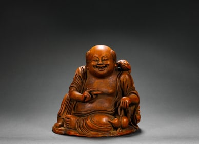 A bamboo Buddha statue, Ming Dynasty, China