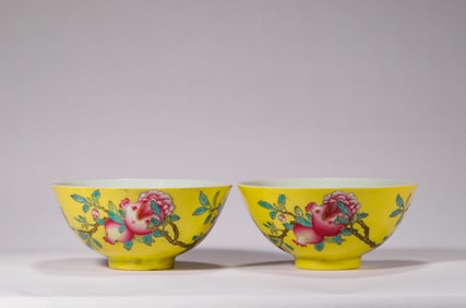 An enamelled tribute bowl, Qing Dynasty, China