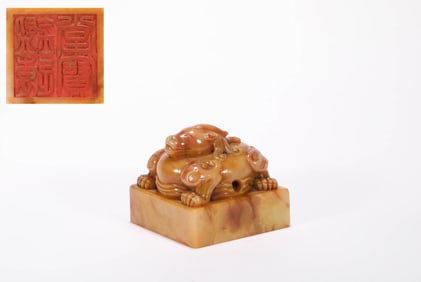 A palace Shoushan seal, Qing Dynasty, China