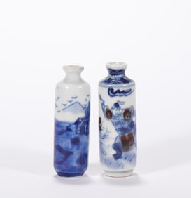A blue and white snuff bottle, Qing Dynasty, China