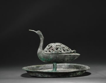 A copper lamp, Han Dynasty, China
