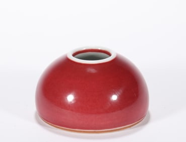 A single color glazed water jar, Qing Dynasty, China