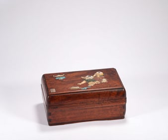 A yellow pear jewelry box, Qing Dynasty, China