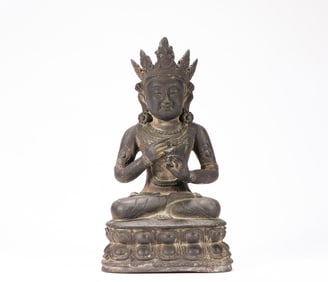 A bronze Buddha statue, Ming Dynasty, China