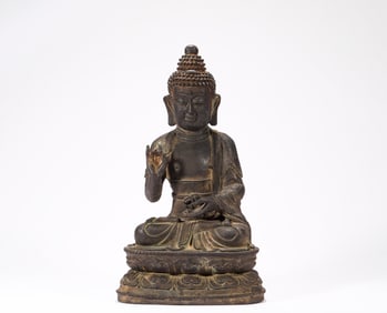 A bronze Buddha statue, Ming Dynasty, China