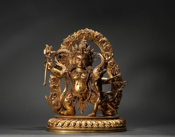 A bronze gilt Buddha statue, Ming Dynasty, China